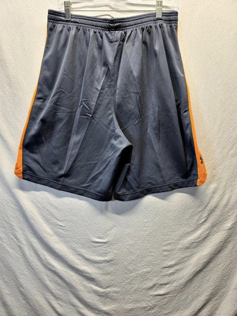 Under Armour Men's Color Block Athletic Shorts Gray & Orange Large - Picture 6 of 9